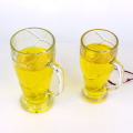 New Creative Glass Water Cup with Handle Family Fashion Simple Football Beer Bottle Party Single Layer Big Drink Cup